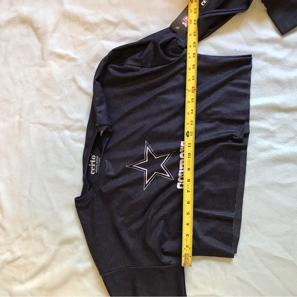 Certo Dallas Cowboys Blue Cropped Long Sleeve Top New with Tags - Picture 3 of 9